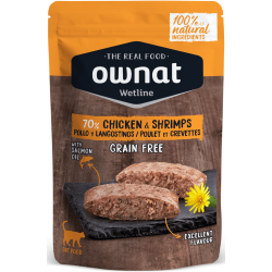 OWNAT GATTO WETLINE POLLO E GAMBERETTI 85 gr