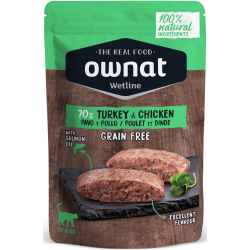 OWNAT GATTO WETLINE TACCHINO E POLLO 85 gr