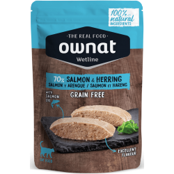 OWNAT GATTO WETLINE SALMONE E ARINGA 85 gr