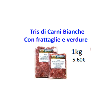 BARF TRIS DI CARNI BIANCHE CON FRATTAGLIE E...