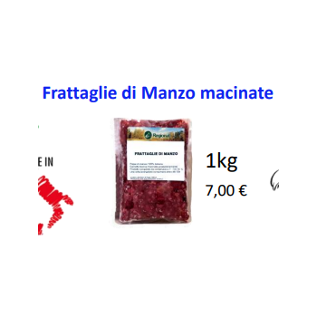 BARF FRATTAGLIE DI MANZO MACINATE 500 gr